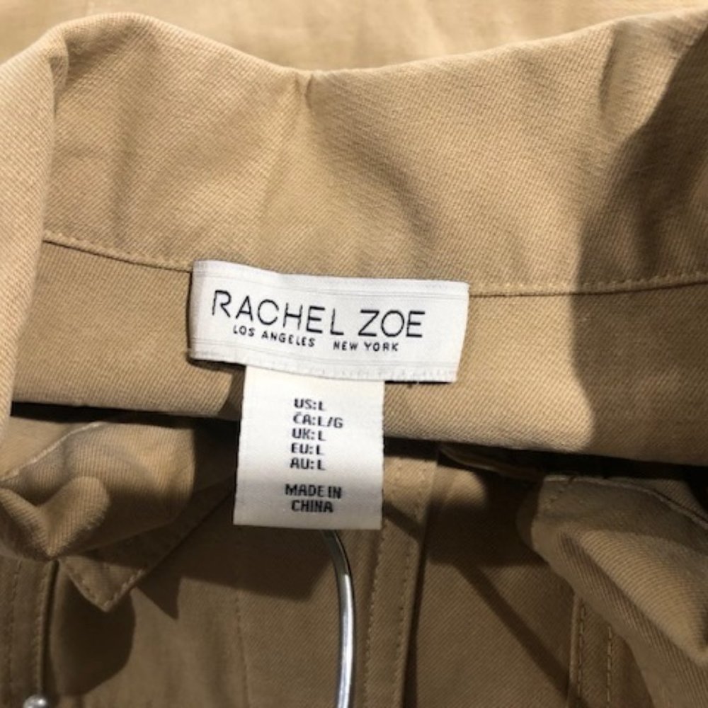 Rachel Zoe Long Sleeve Khaki Jacket Size L